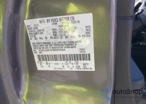 2011 Ford Escape Limited из США, поврежденный, VIN 1FMCU0EG7BKB70009